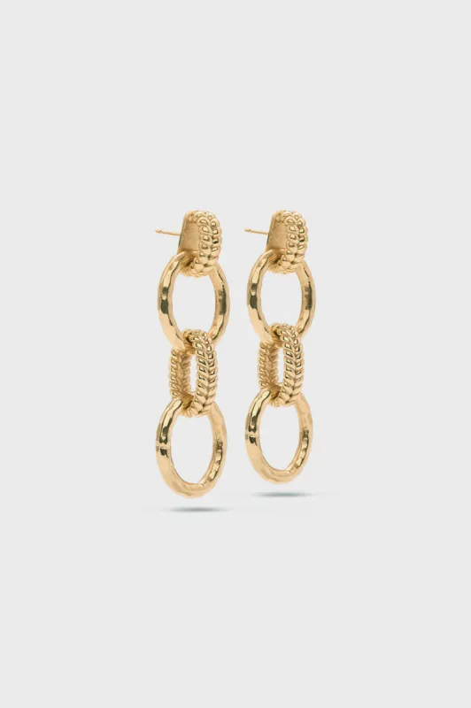 Cleopatra Regal Double Link Earrings sold by Tuckernuck