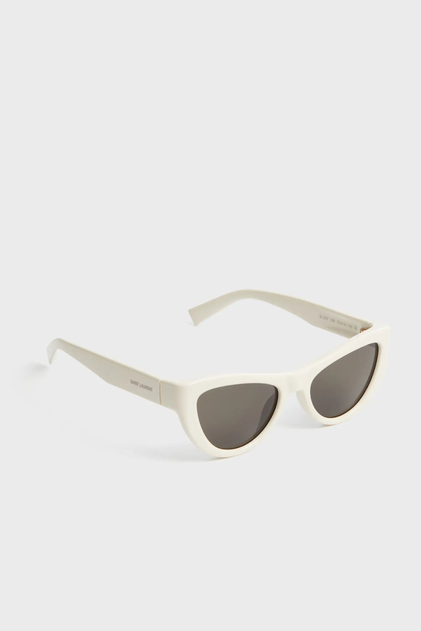 Shiny Solid Ivory Cat Eye Sunglasses sold by Tuckernuck product image thumbnail 3