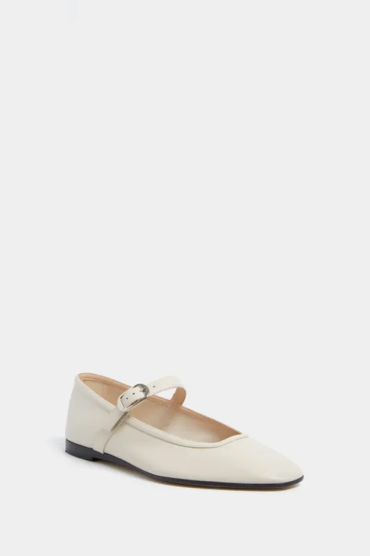 Ecru Leather Ballet Mary Janes sold by Tuckernuck