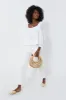 White Textured Bonnie Blouse sold by Tuckernuck