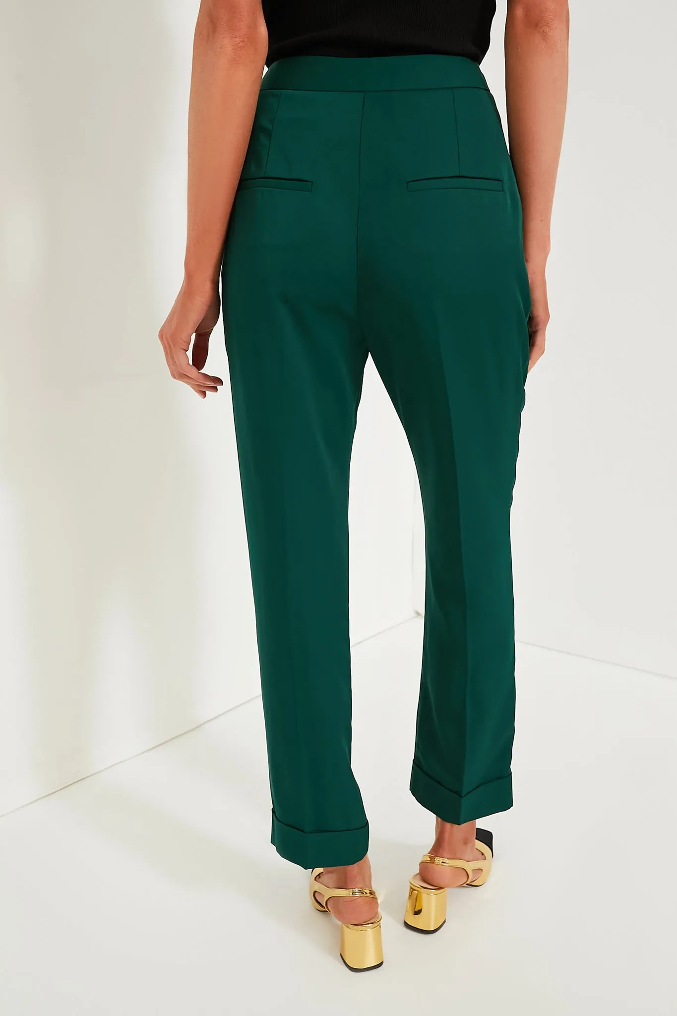 Dark Green Duncan Pleated Trouser sold by Tuckernuck product image thumbnail 4