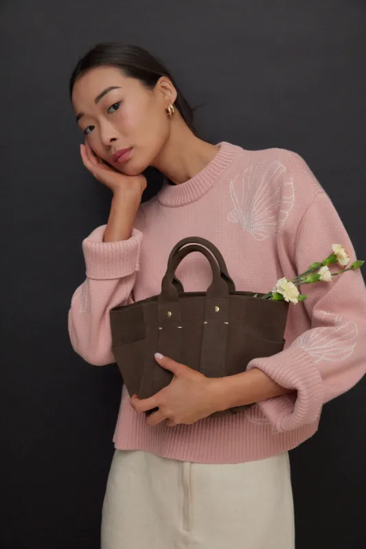 Chocolate Le Petit Box Tote sold by Tuckernuck