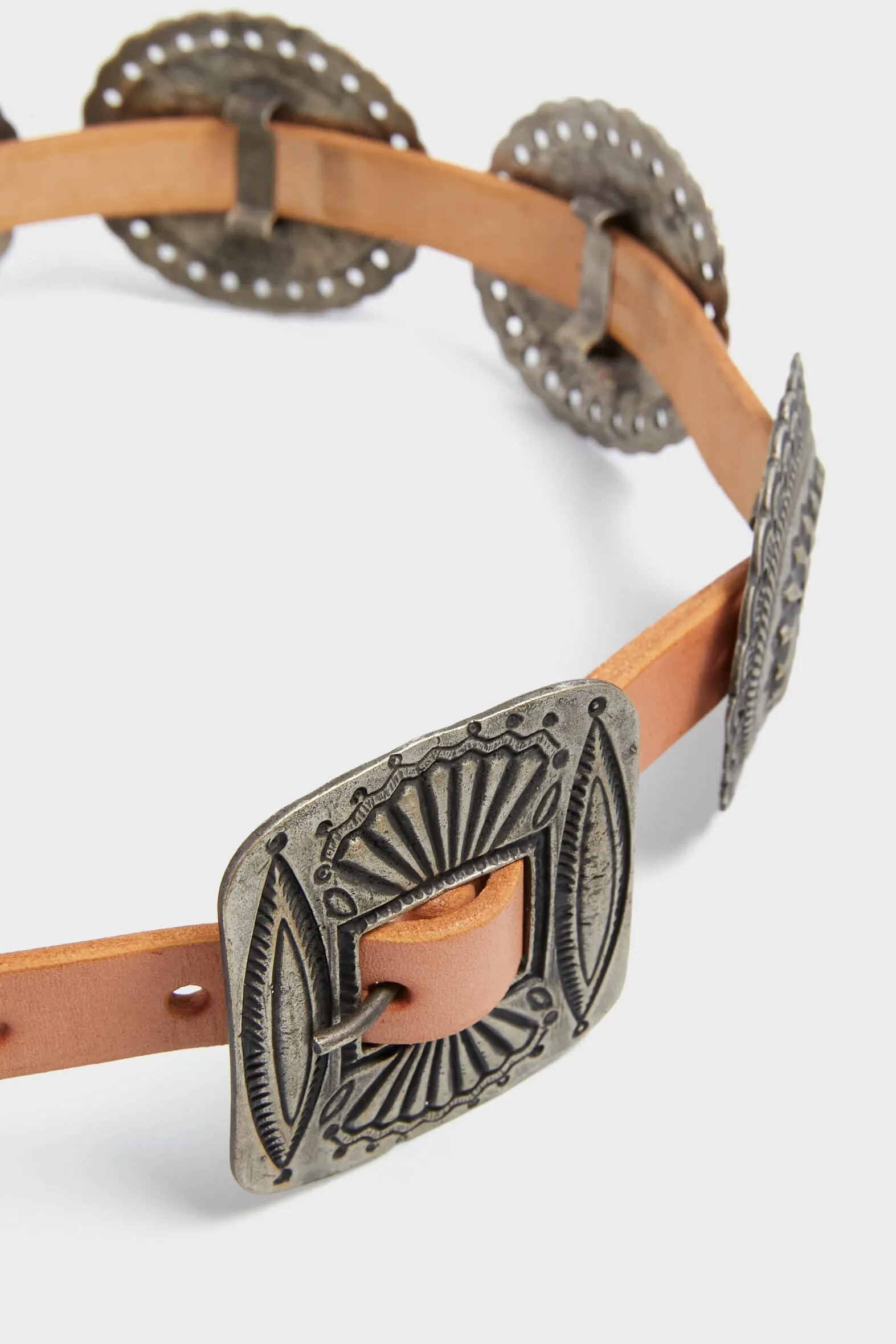 Natural Distressed Leather Belt sold by Tuckernuck product image thumbnail 4