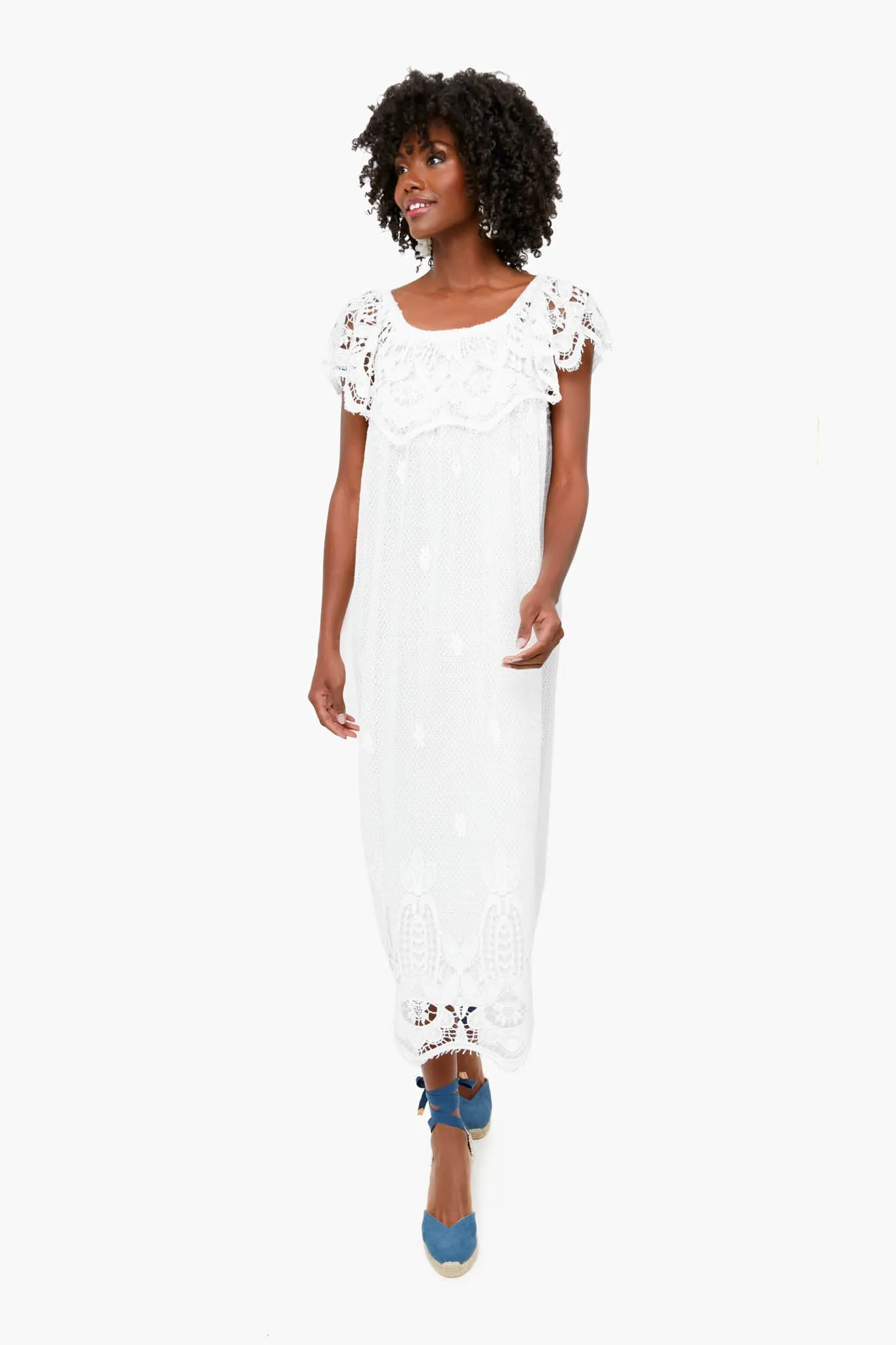 White Lace Avalon Maxi Dress sold by Tuckernuck