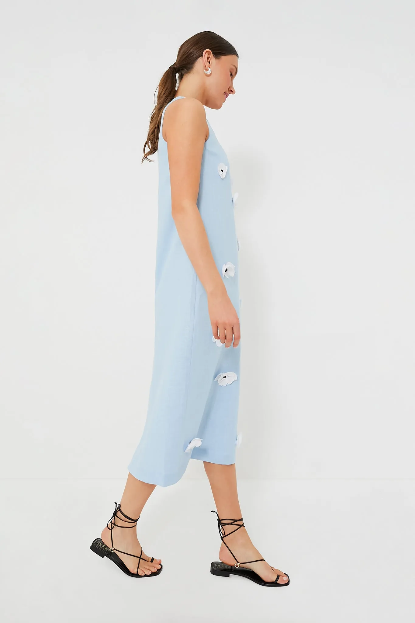 Blue Bloom Maxi Linen Dress sold by Tuckernuck product image thumbnail 3