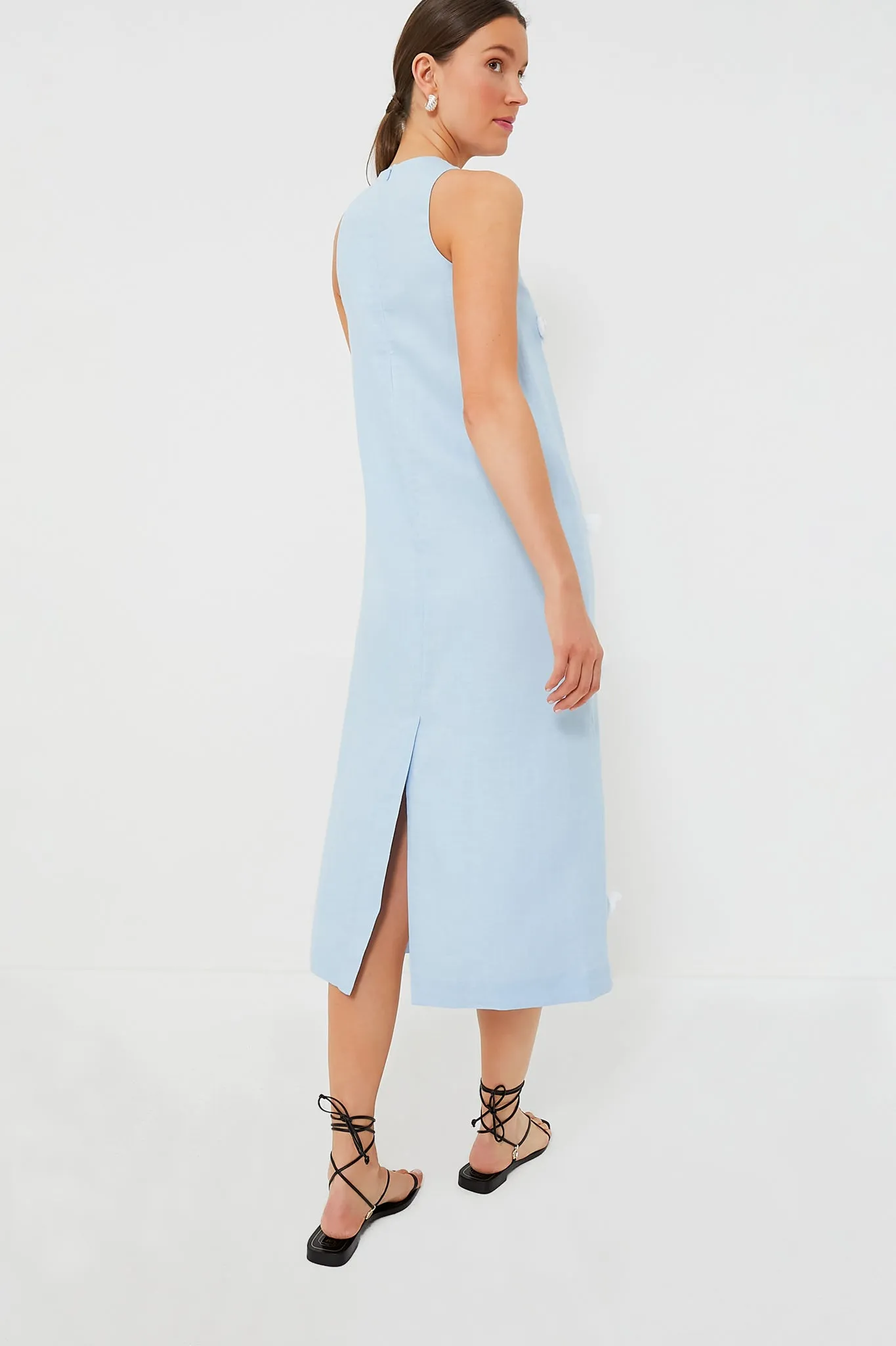 Blue Bloom Maxi Linen Dress sold by Tuckernuck product image thumbnail 4