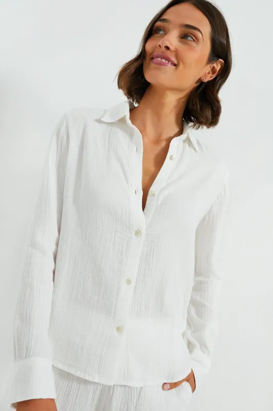 White Dream Cotton Gauze Shirt sold by Tuckernuck