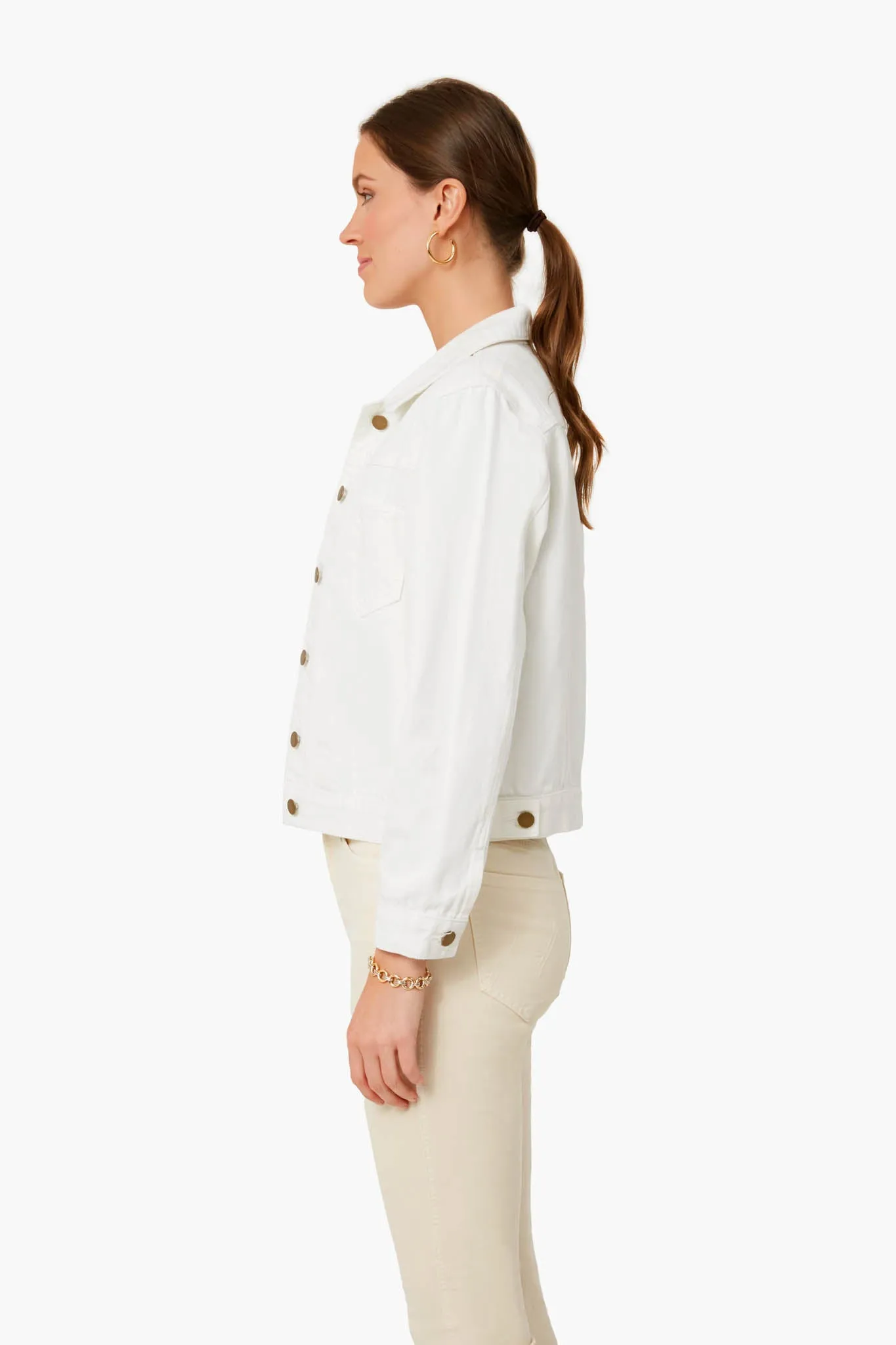 Exclusive White Denim Jacket sold by Tuckernuck product image thumbnail 3