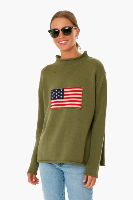 Vintage Green Americana Sweater sold by Tuckernuck
