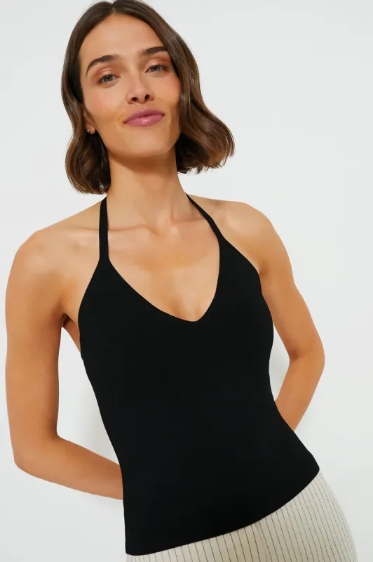 Black Claudette Halter Top made by Tuckernuck