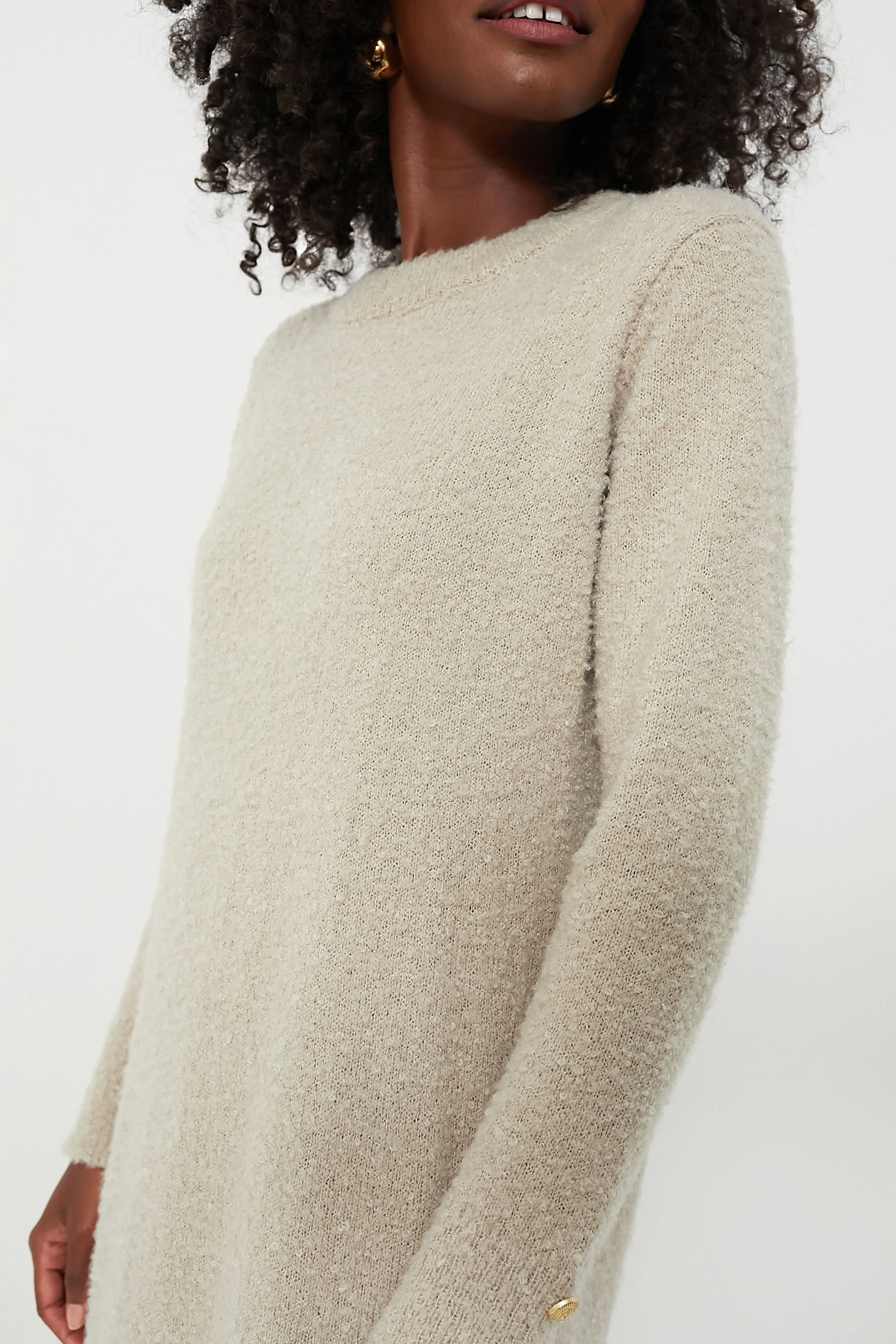 Tan Boucle Knit Nelle Dress sold by Tuckernuck product image thumbnail 2