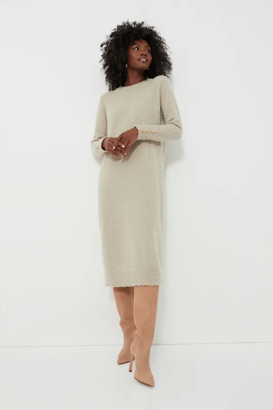 Tan Boucle Knit Nelle Dress sold by Tuckernuck