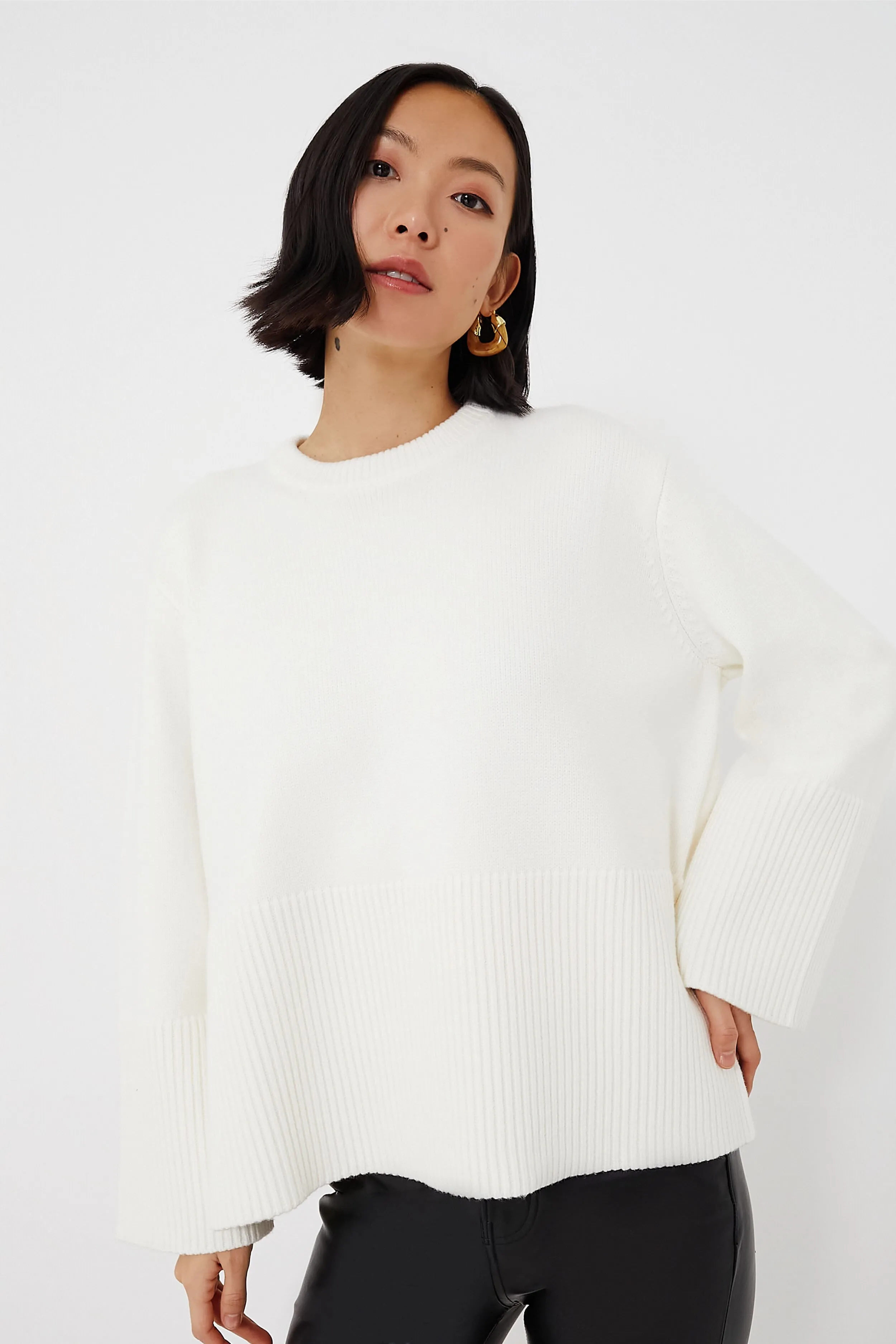 Winter White Carington Sweater sold by Tuckernuck