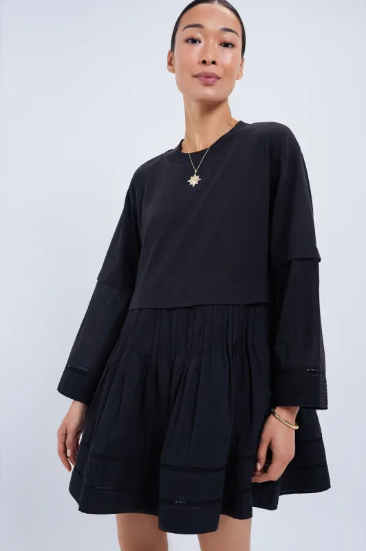 Black Renata Ramie Longsleeve Tunic Dress sold by Tuckernuck