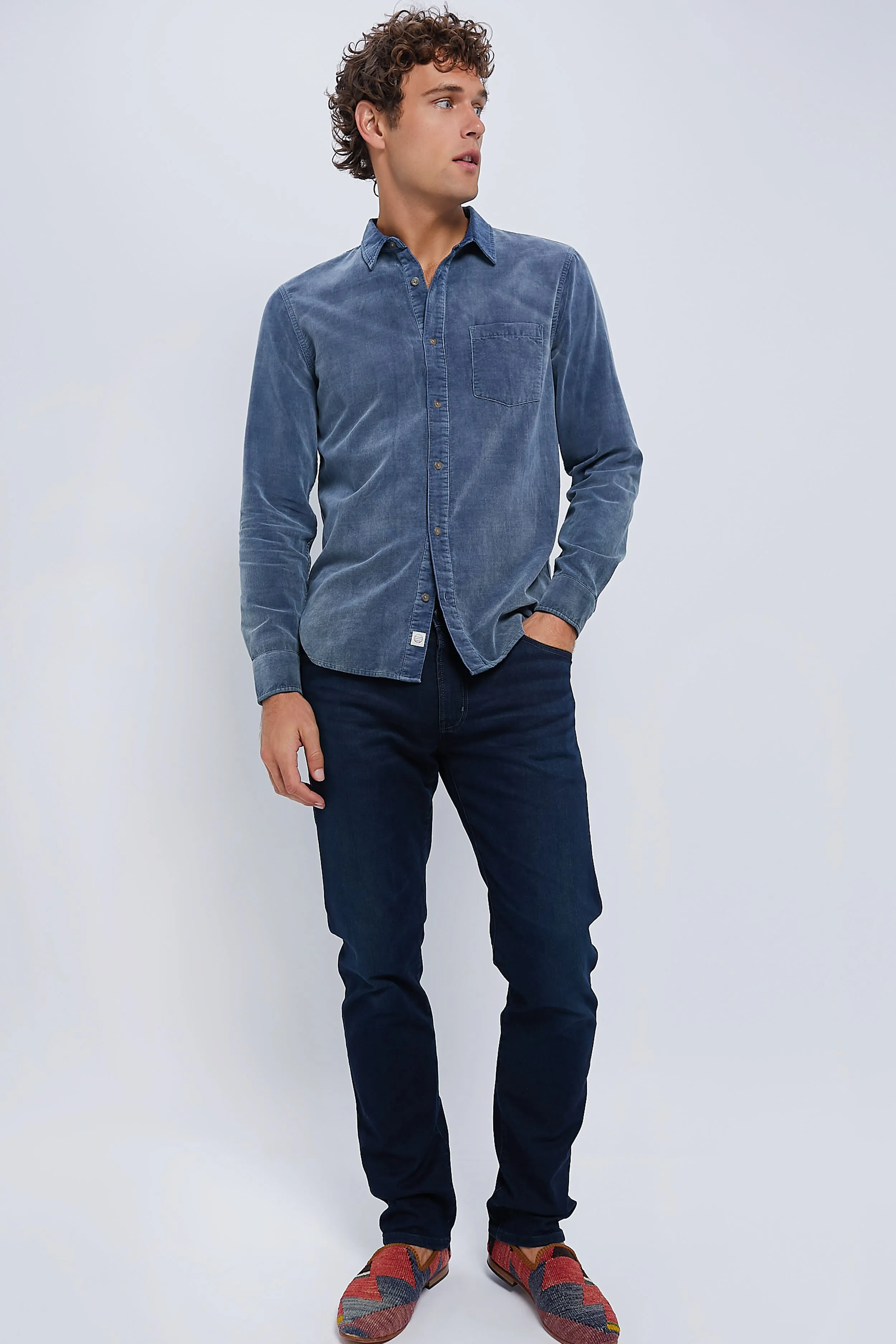 Indigo Lightweight Cord Shirt sold by Tuckernuck product image thumbnail 2