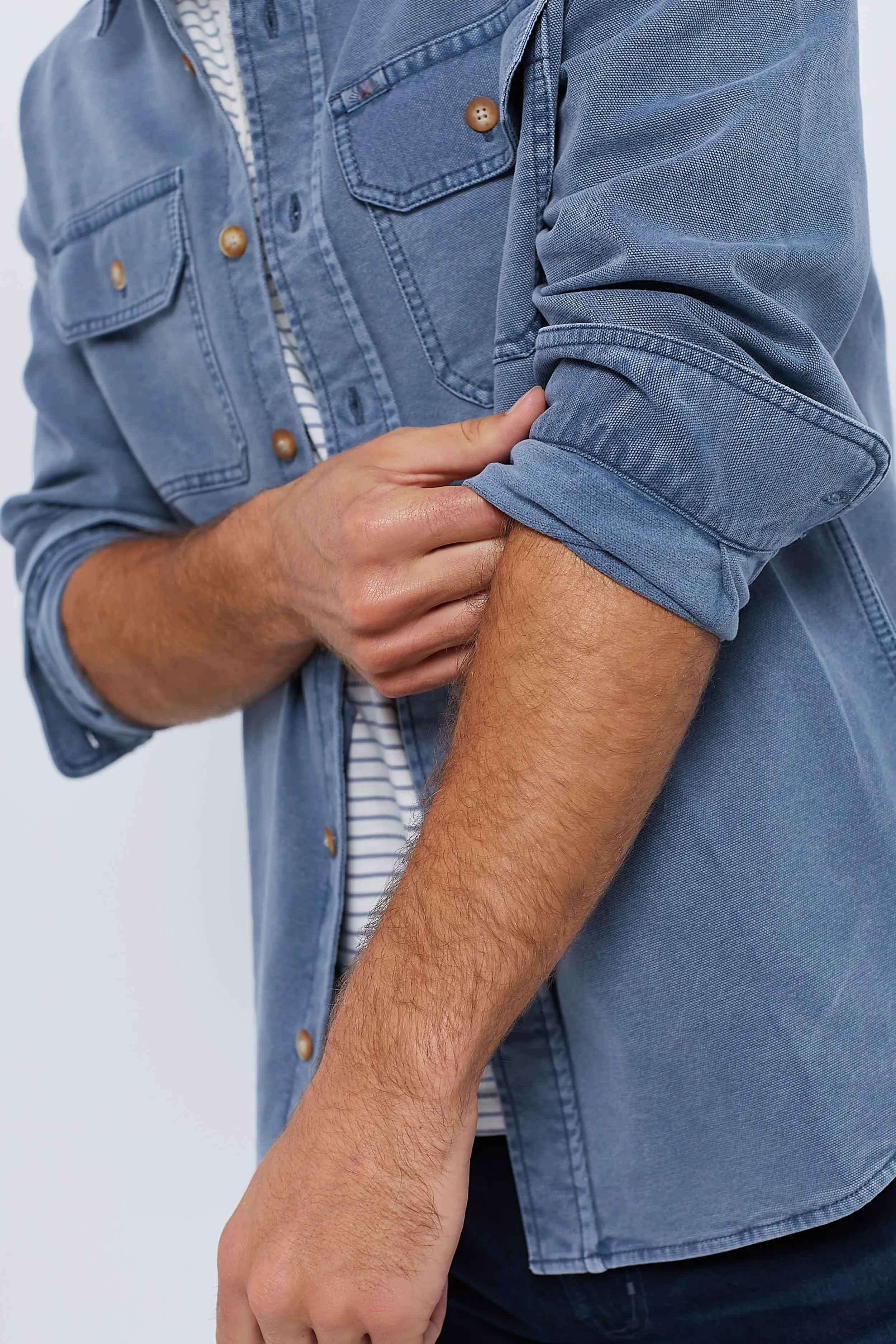 Indigo Lightweight Cord Shirt sold by Tuckernuck product image thumbnail 4