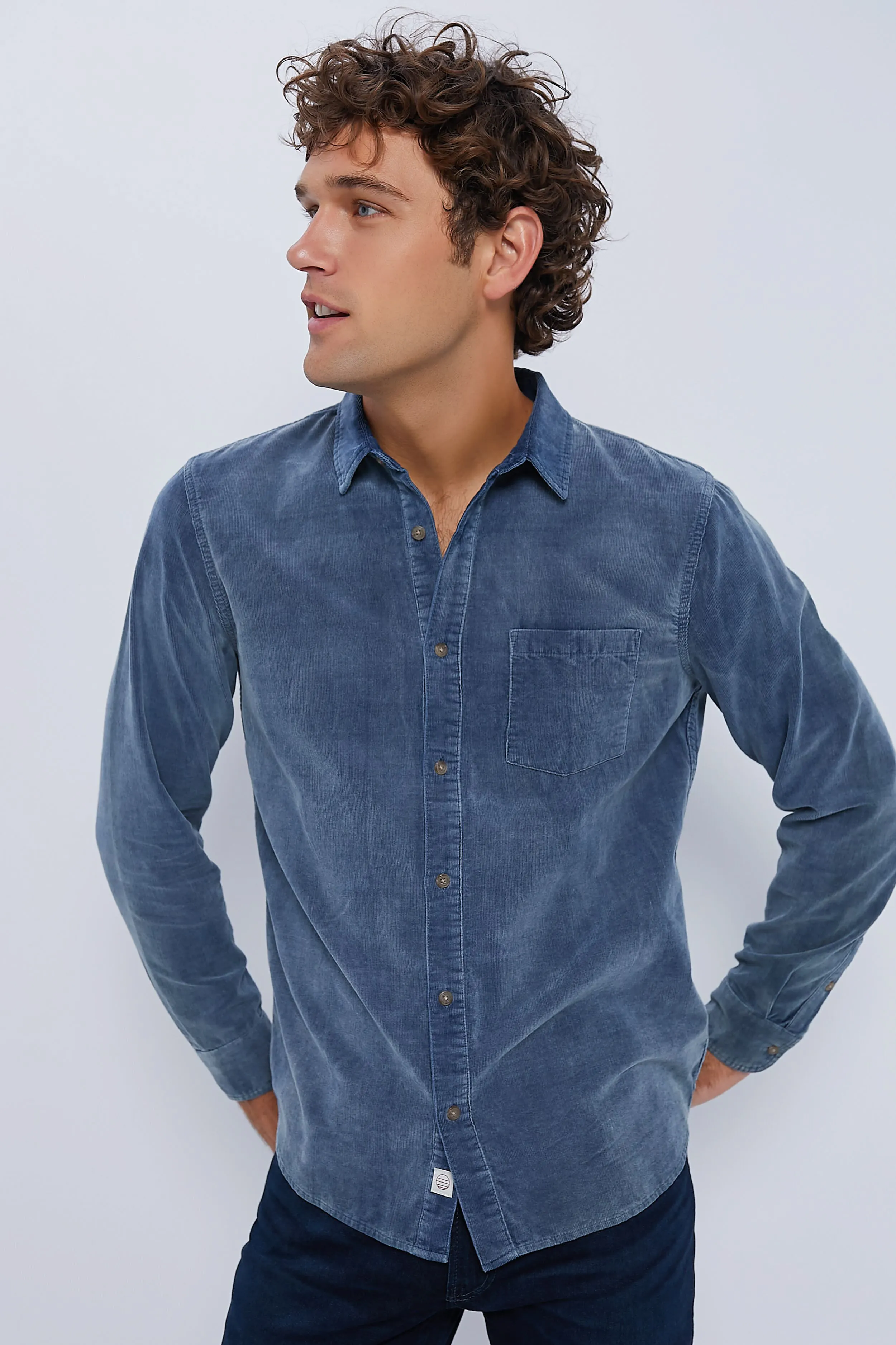 Indigo Lightweight Cord Shirt sold by Tuckernuck