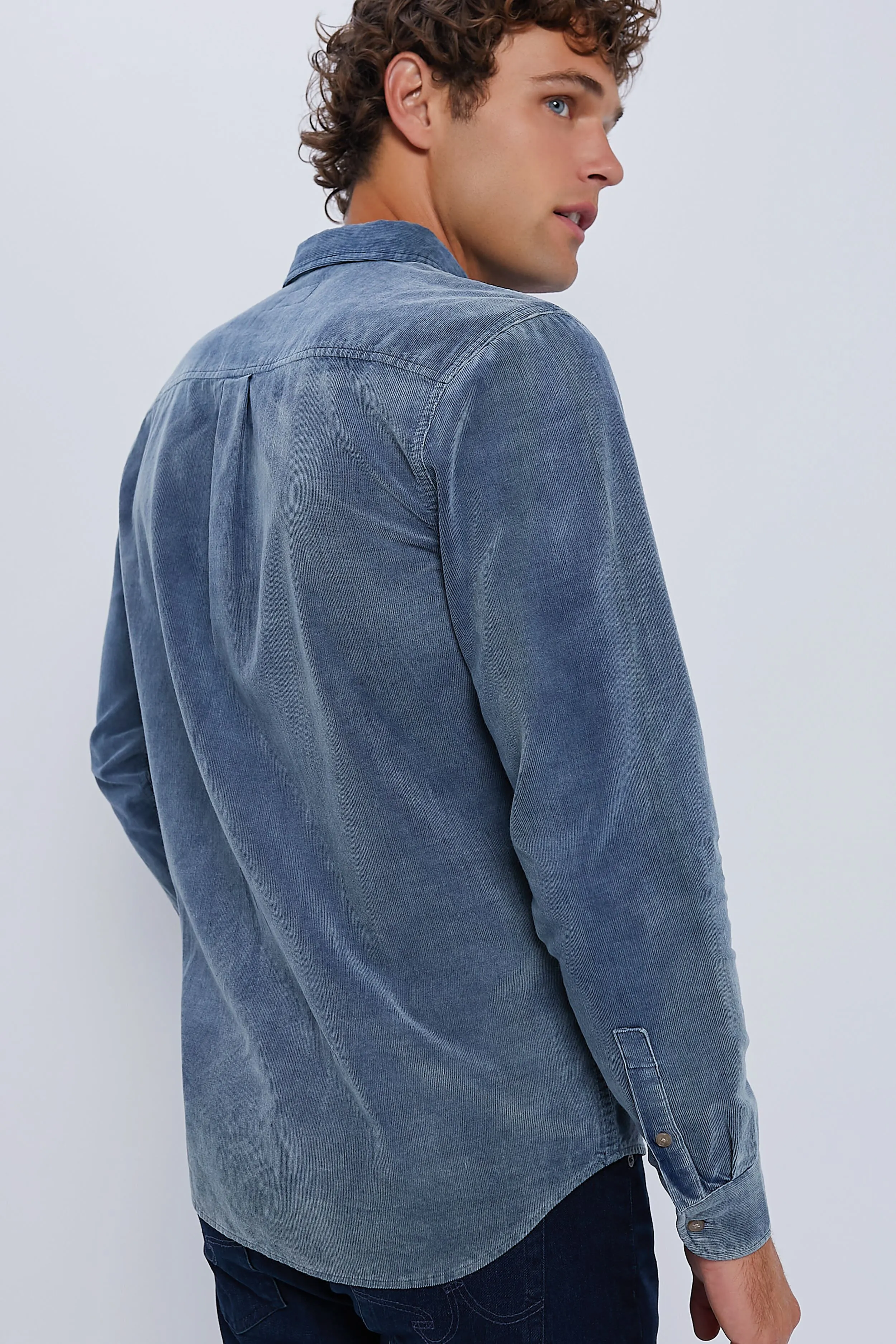 Indigo Lightweight Cord Shirt sold by Tuckernuck product image thumbnail 3