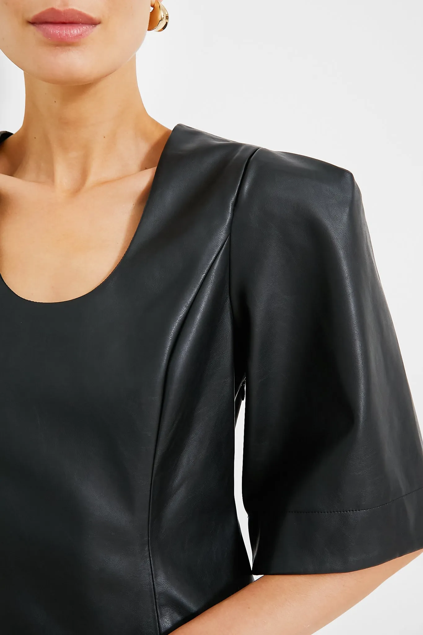 Black Leather Ariella Dress sold by Tuckernuck product image thumbnail 5