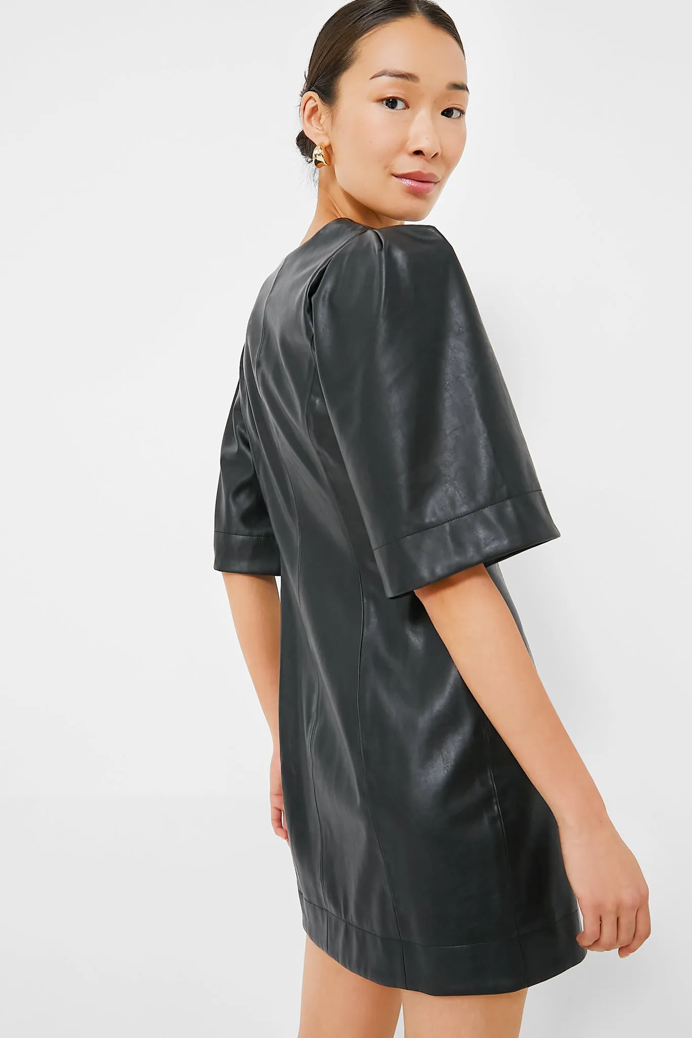 Black Leather Ariella Dress sold by Tuckernuck product image thumbnail 4