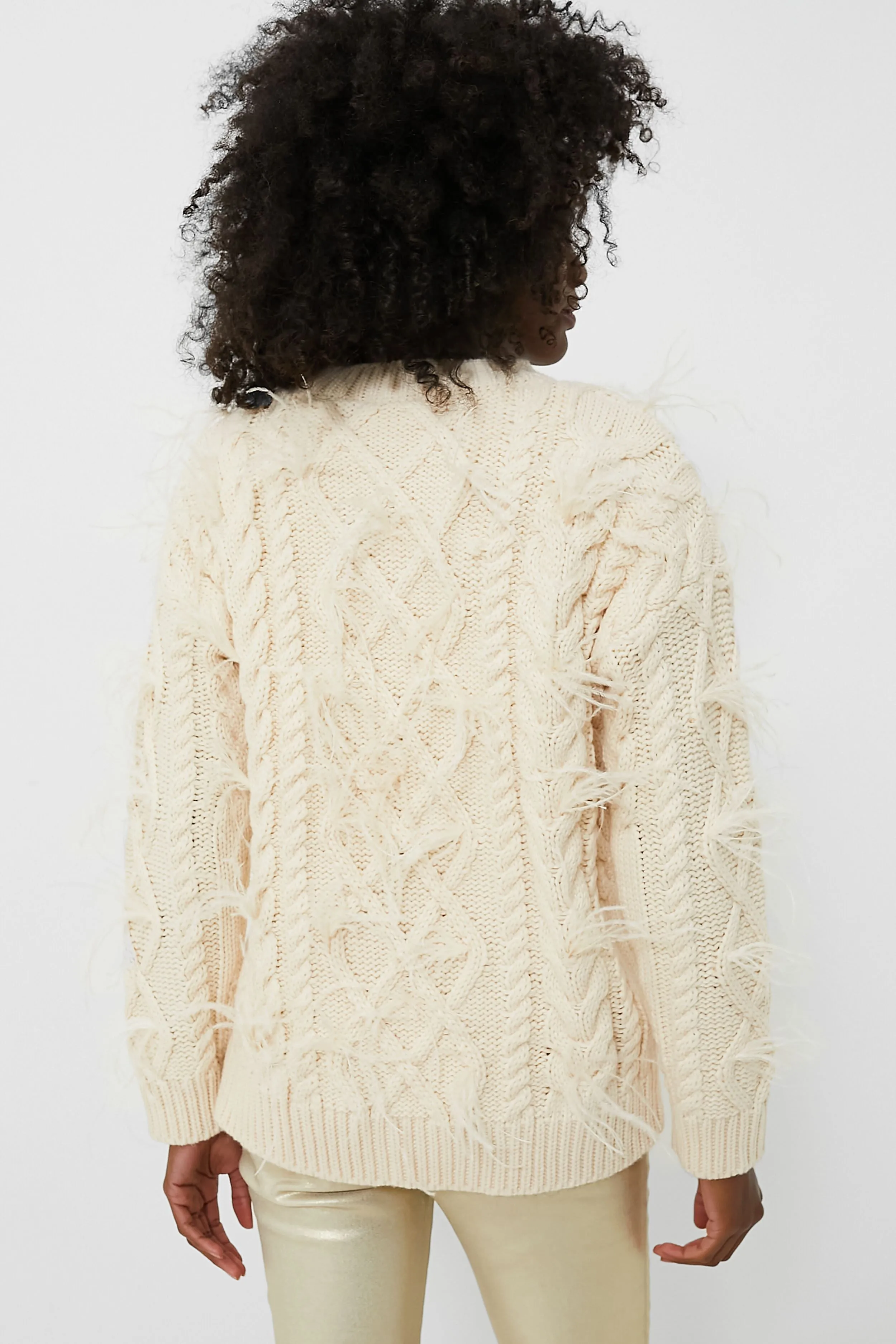Cream Talulah Feather Sweater sold by Tuckernuck product image thumbnail 4