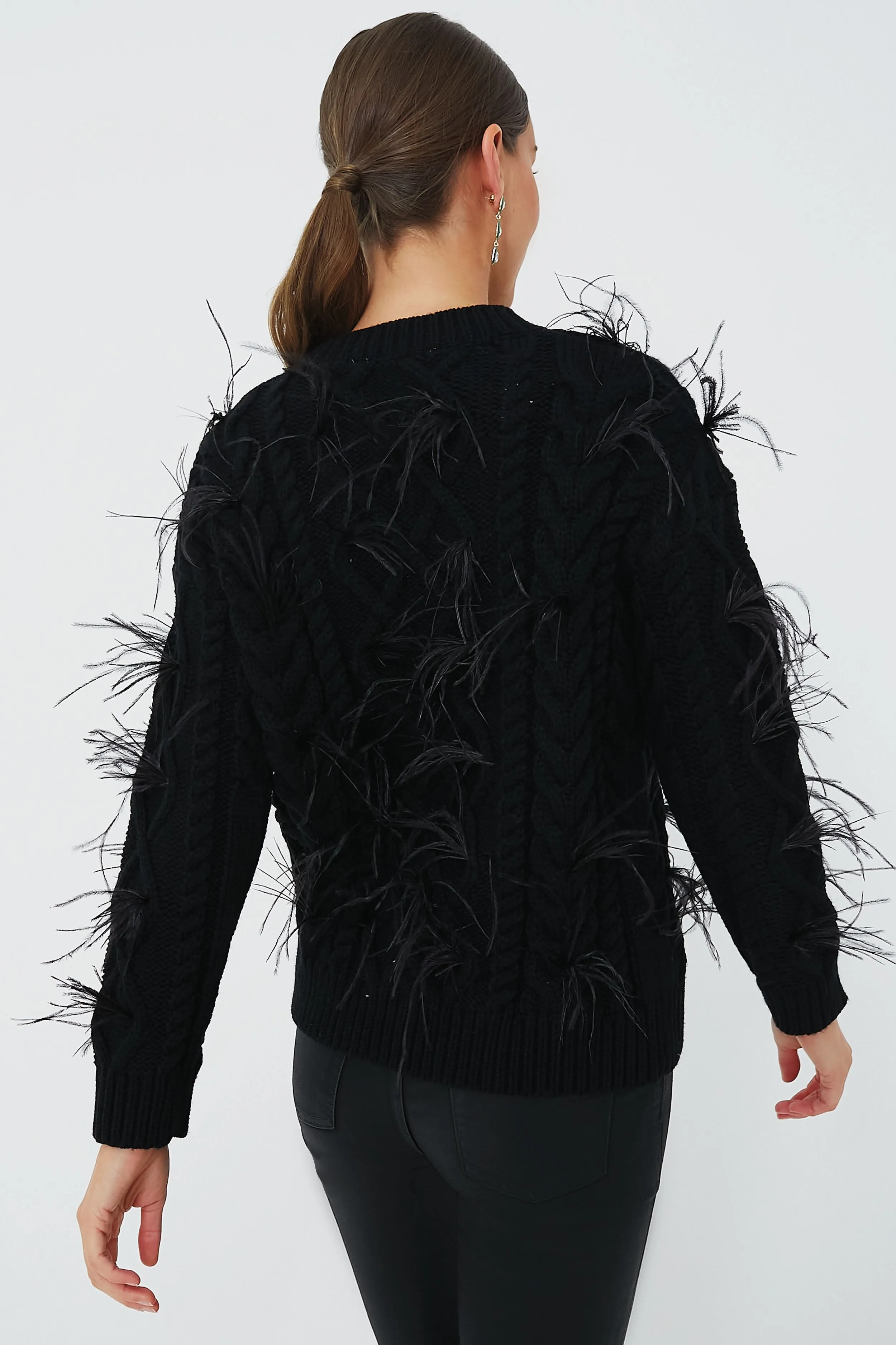 Black Talulah Feather Sweater sold by Tuckernuck product image thumbnail 4