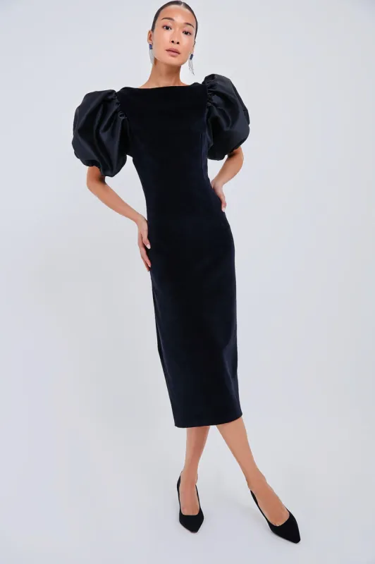 Black Suzanne Velvet Dress sold by Tuckernuck
