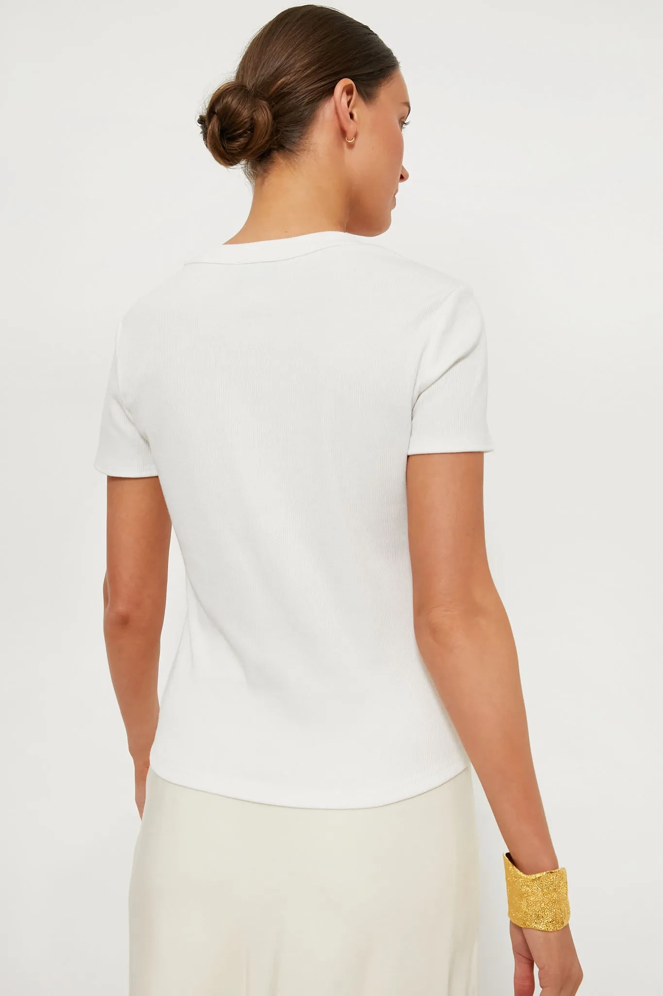 White Scoop Neck Tee sold by Tuckernuck product image thumbnail 4