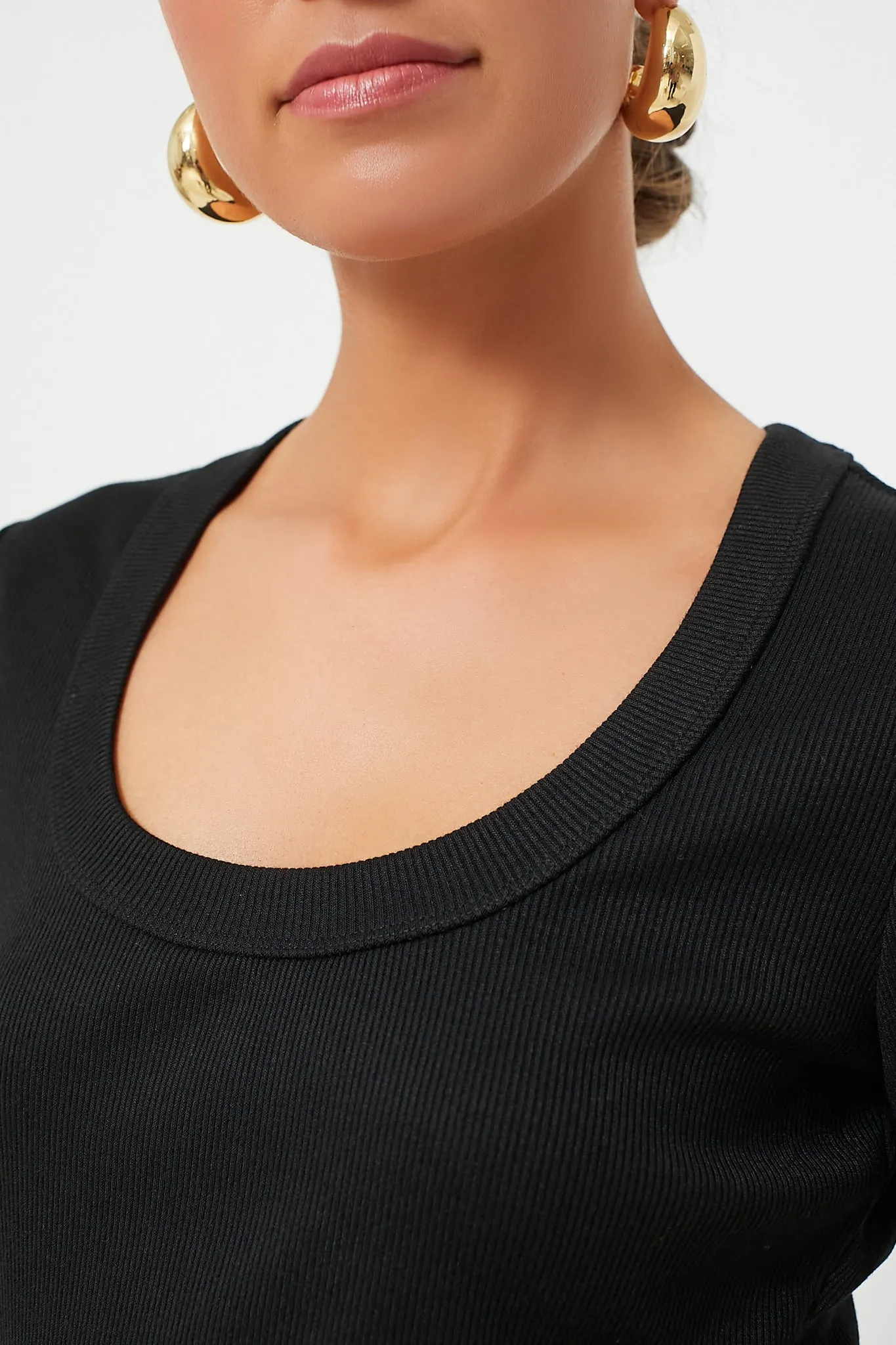 Black Scoop Neck Tee sold by Tuckernuck product image thumbnail 5