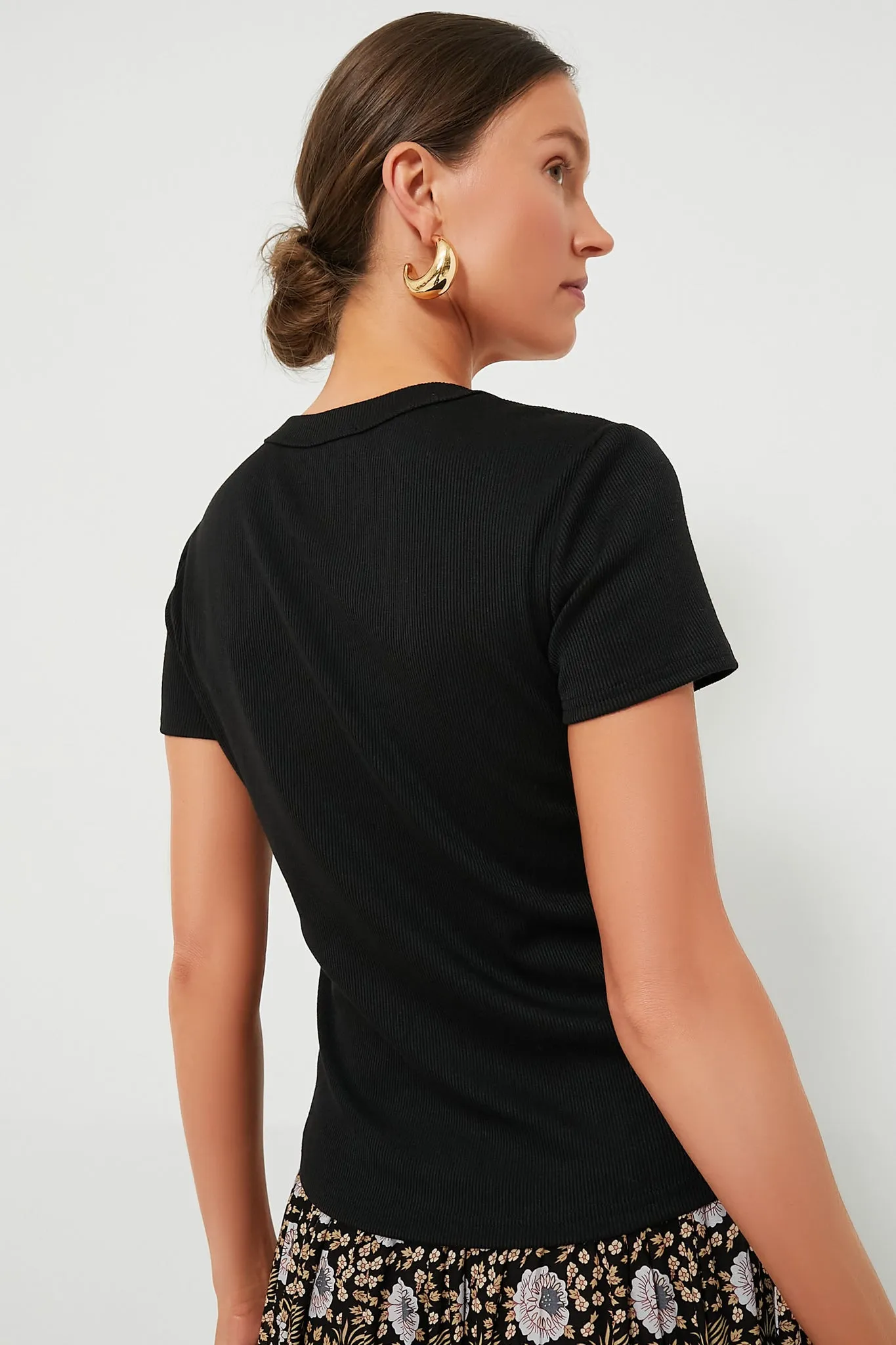 Black Scoop Neck Tee sold by Tuckernuck product image thumbnail 4