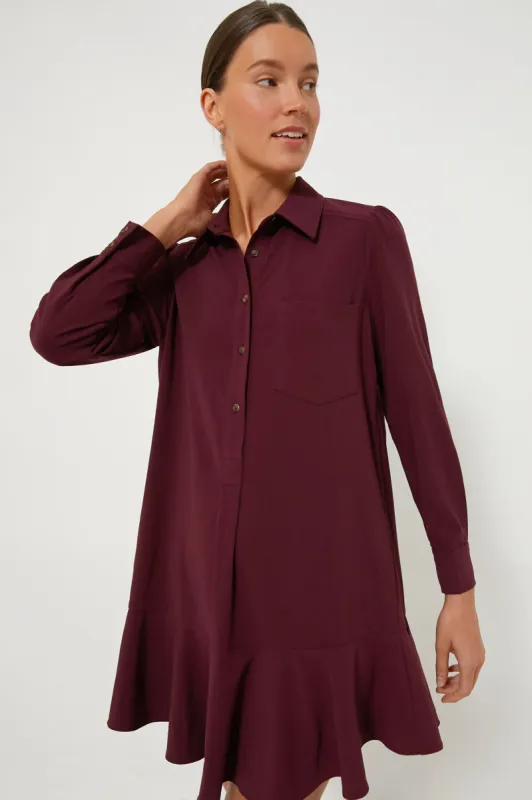 Winetasting Crepe Callahan Shirt Dress sold by Tuckernuck