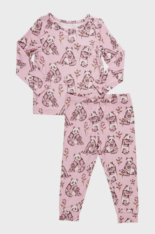 Pandas Bamboo PJ Set sold by Tuckernuck