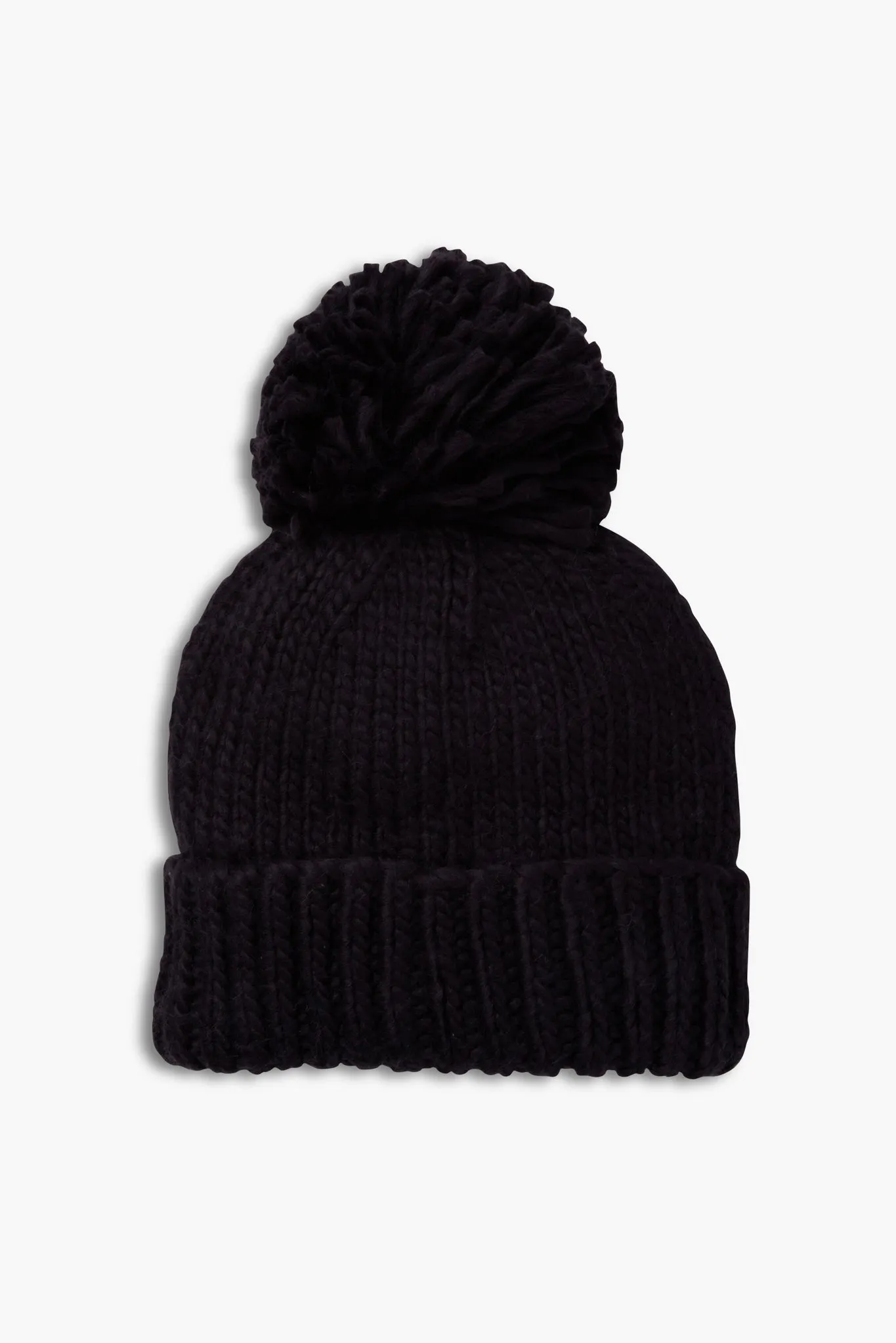 Charcoal Hand Knitted Basic Pom Hat sold by Tuckernuck
