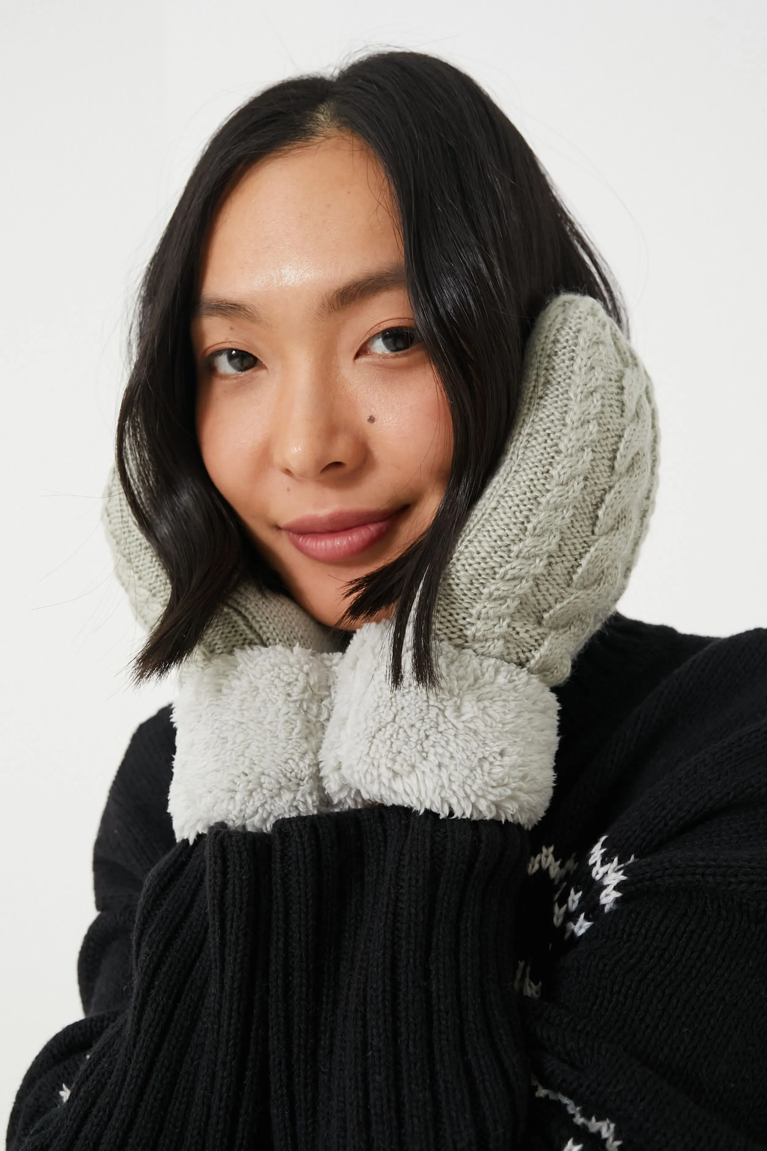 Light Grey Flurry Lined Mitten sold by Tuckernuck product image thumbnail 2