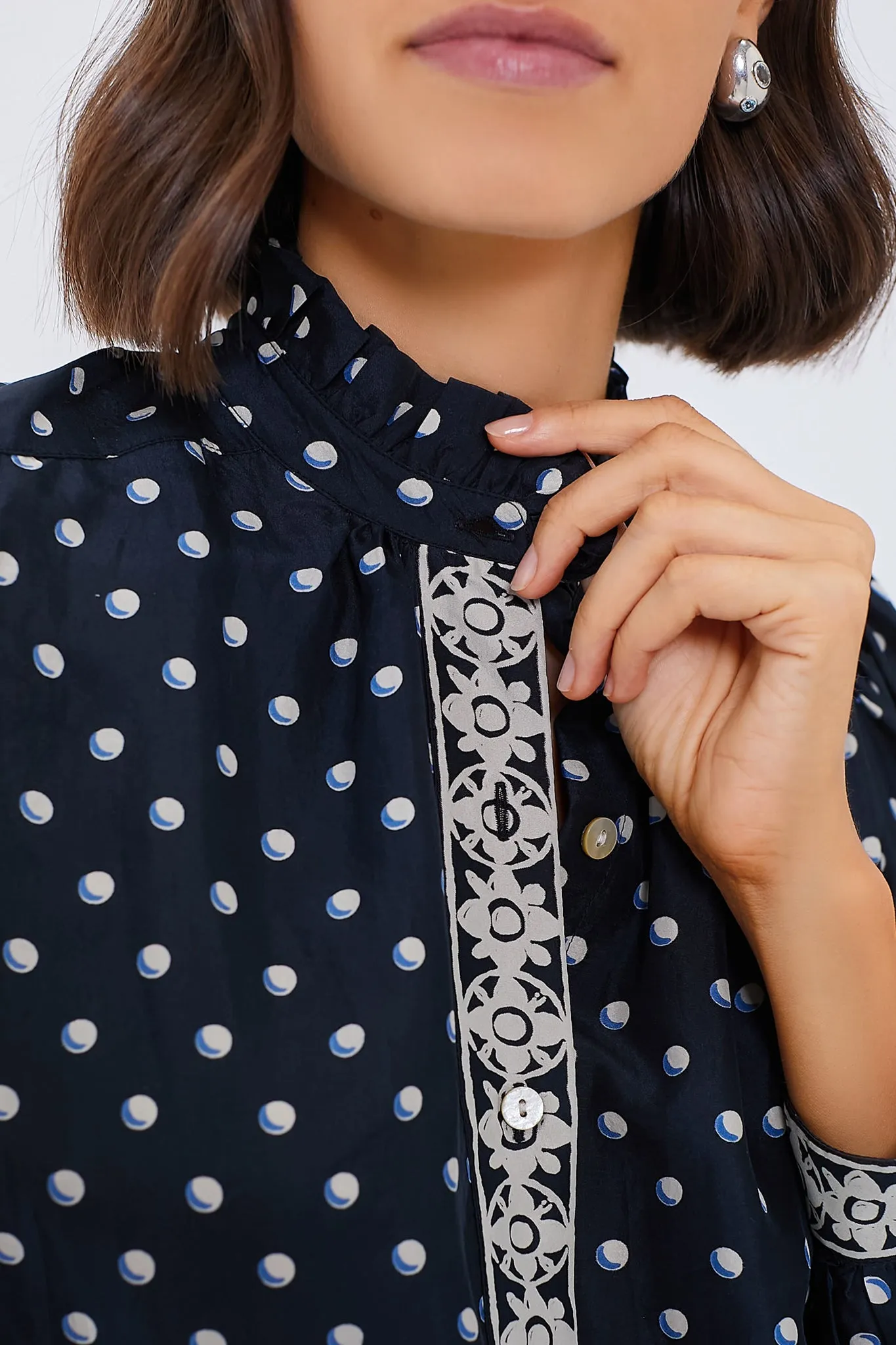 Black Raven Annabel Silk Shirt sold by Tuckernuck product image thumbnail 5