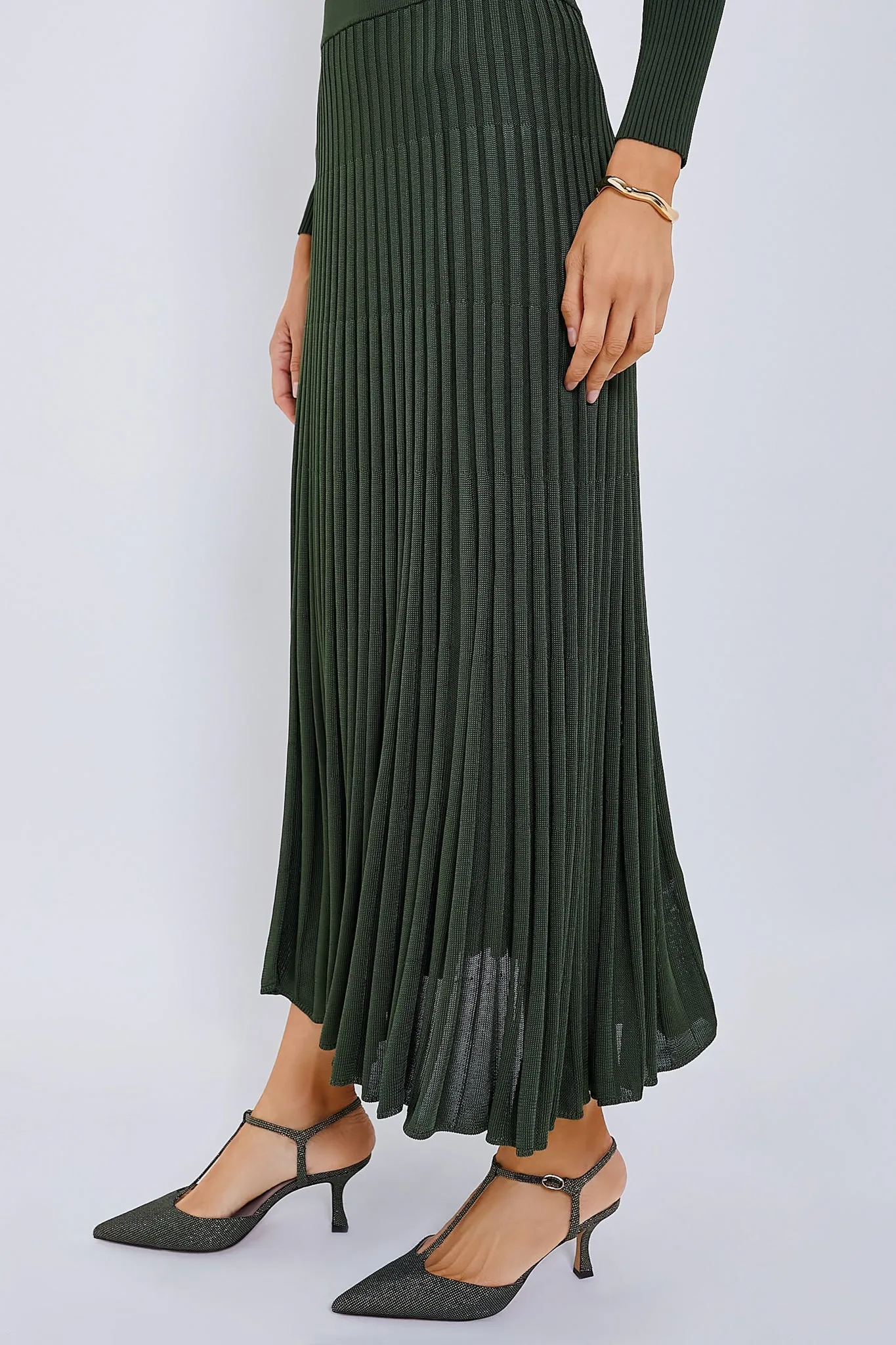 Forest Pleated Midi Skirt sold by Tuckernuck product image thumbnail 3