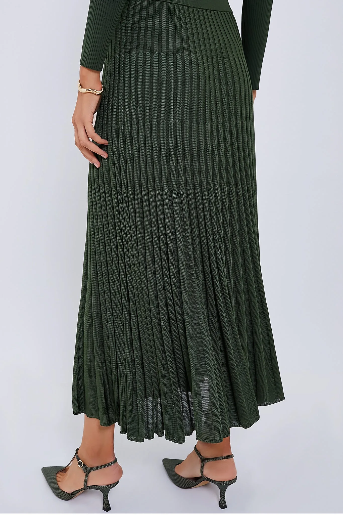Forest Pleated Midi Skirt sold by Tuckernuck product image thumbnail 4