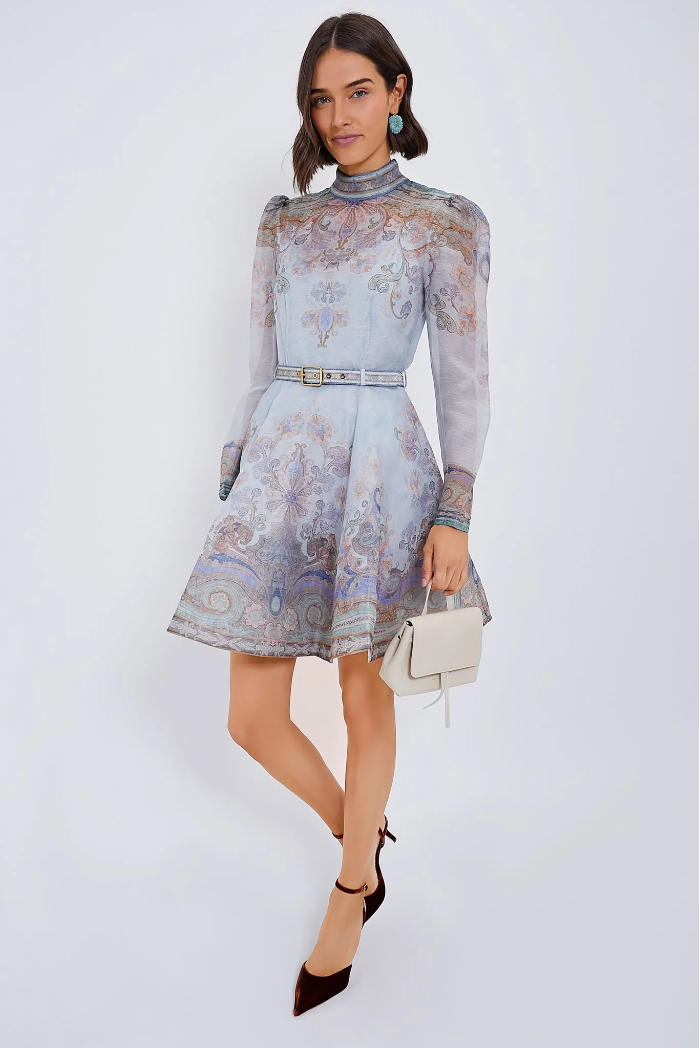 Blue Paisley Eden Belted Mini Dress sold by Tuckernuck product image thumbnail 2