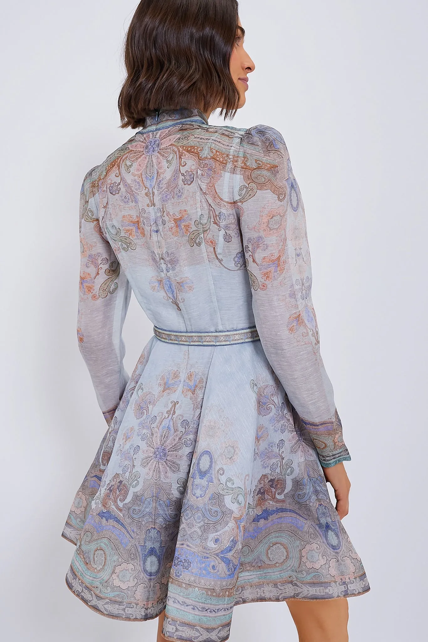 Blue Paisley Eden Belted Mini Dress sold by Tuckernuck product image thumbnail 4