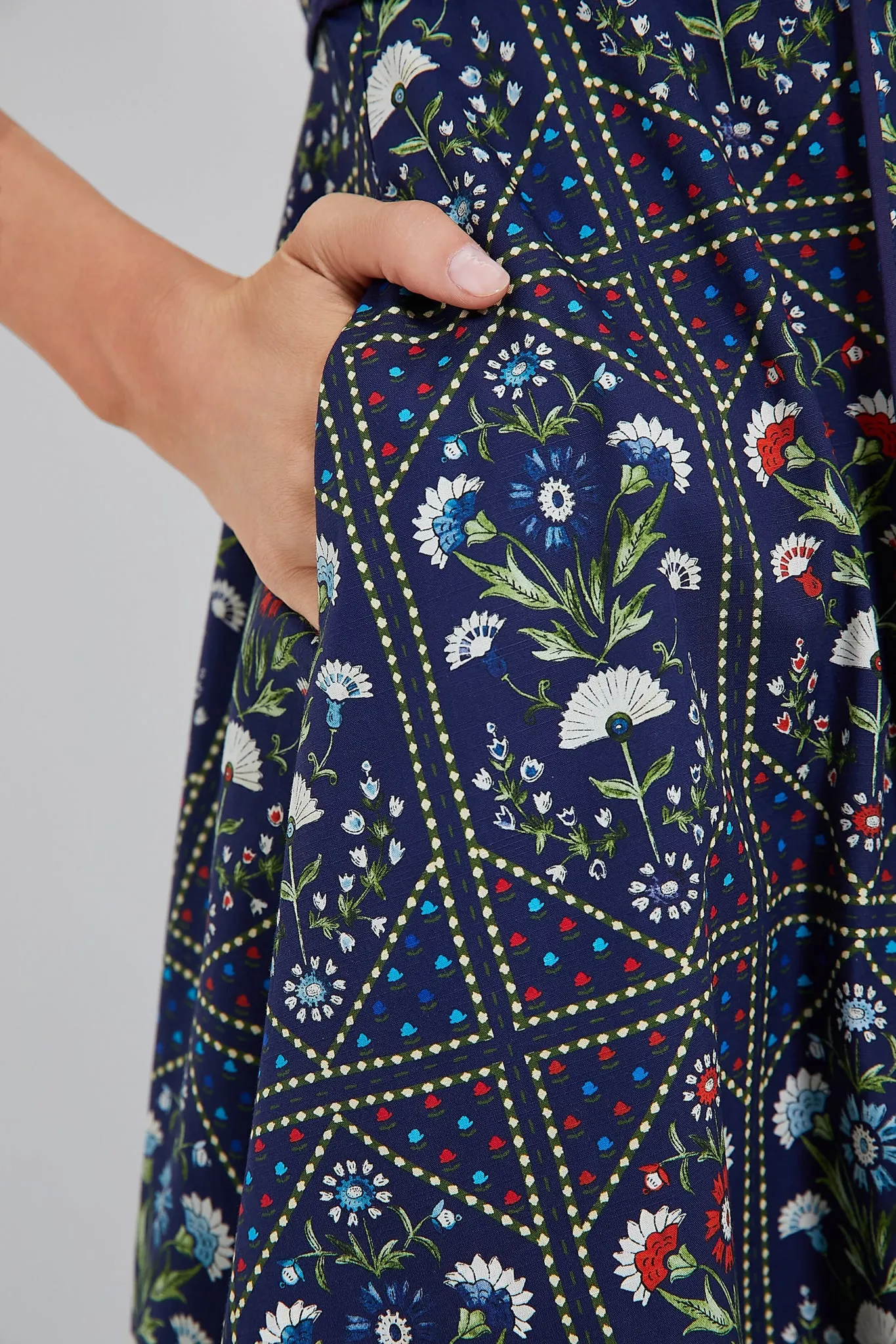 Navy Trellis Greta Dress sold by Tuckernuck product image thumbnail 5