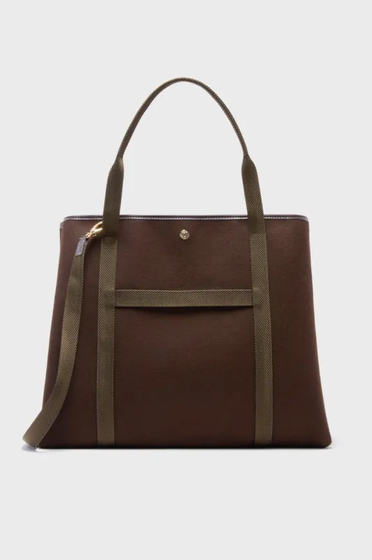 Chocolate Flannel Traversee XL Tote sold by Tuckernuck