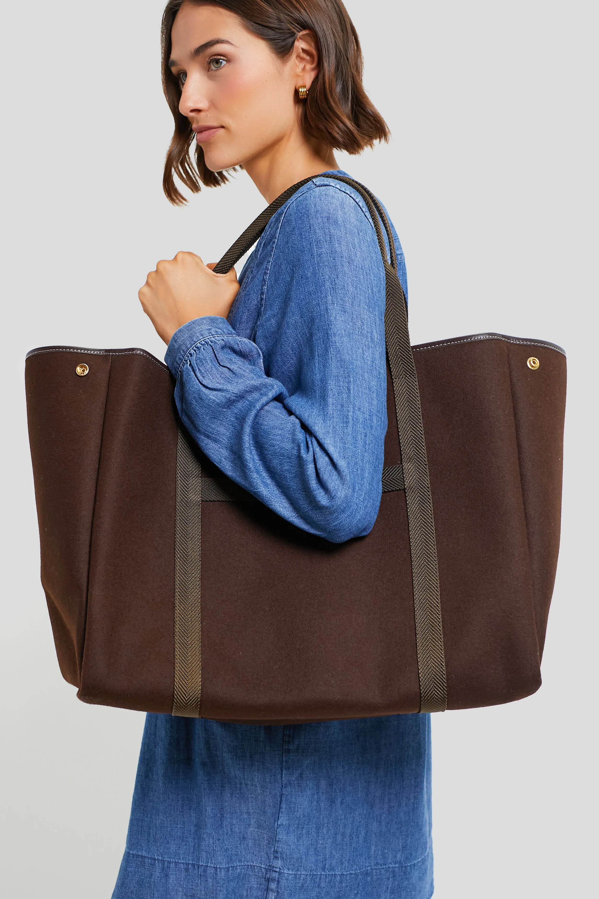 Chocolate Flannel Traversee XL Tote sold by Tuckernuck product image thumbnail 2
