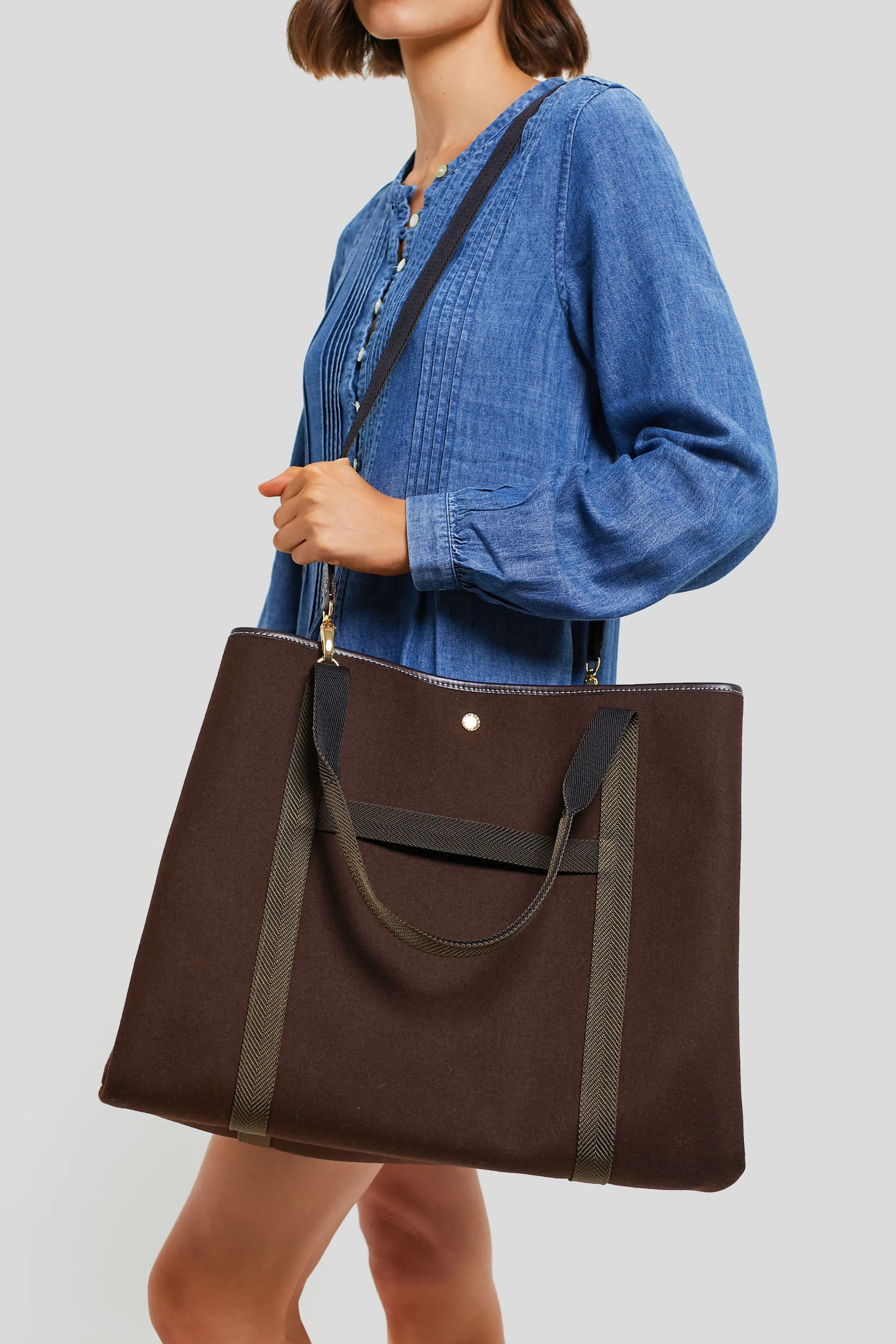 Chocolate Flannel Traversee XL Tote sold by Tuckernuck product image thumbnail 4