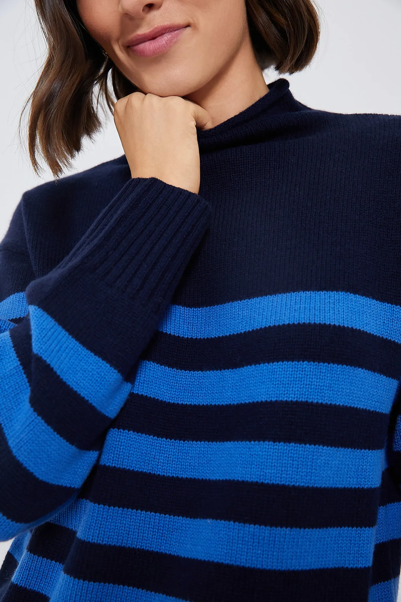 The Navy and Royal Blue Lucca Sweater sold by Tuckernuck product image thumbnail 5