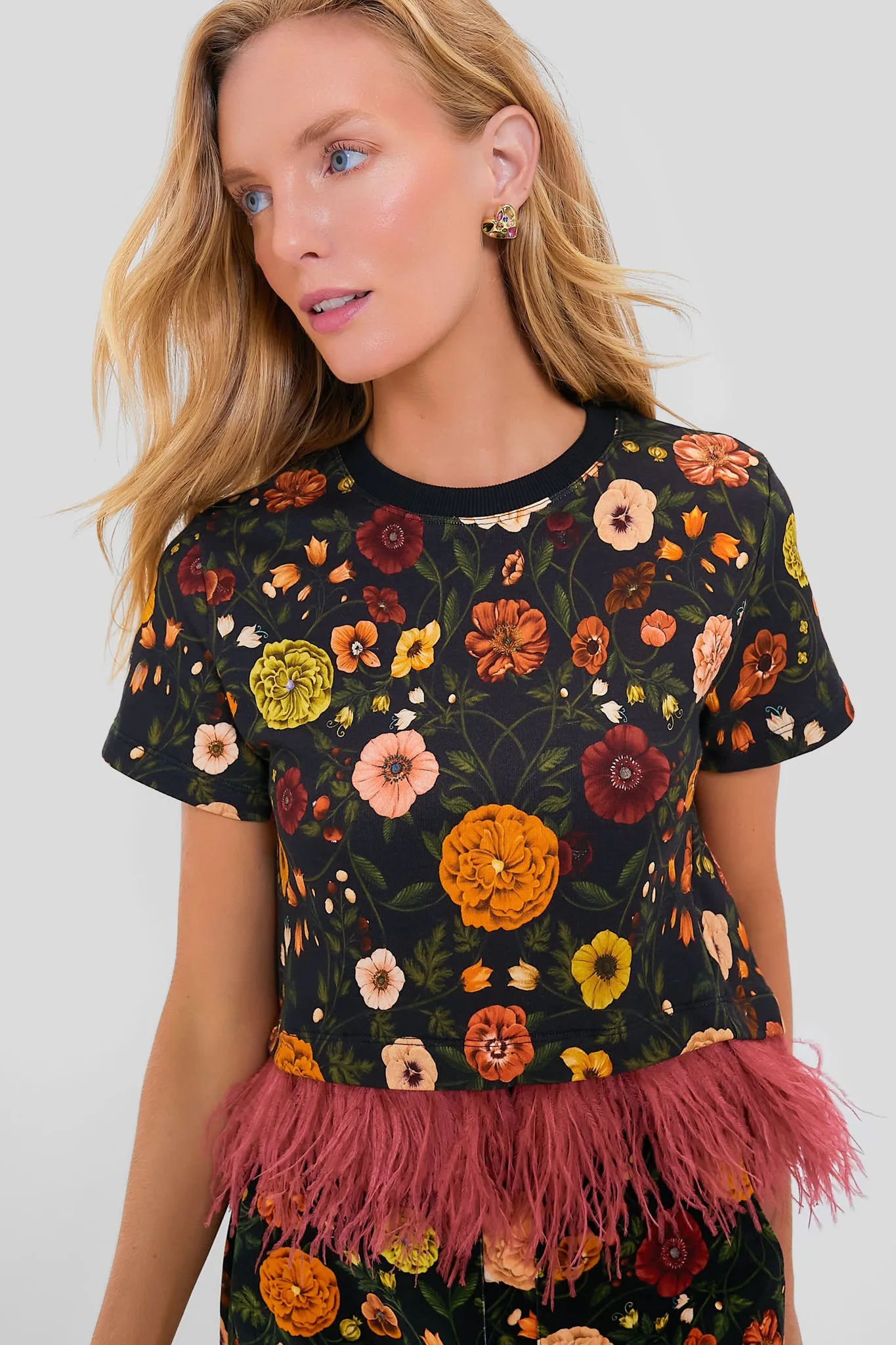 Botticelli La Scala Tee with Feathers sold by Tuckernuck