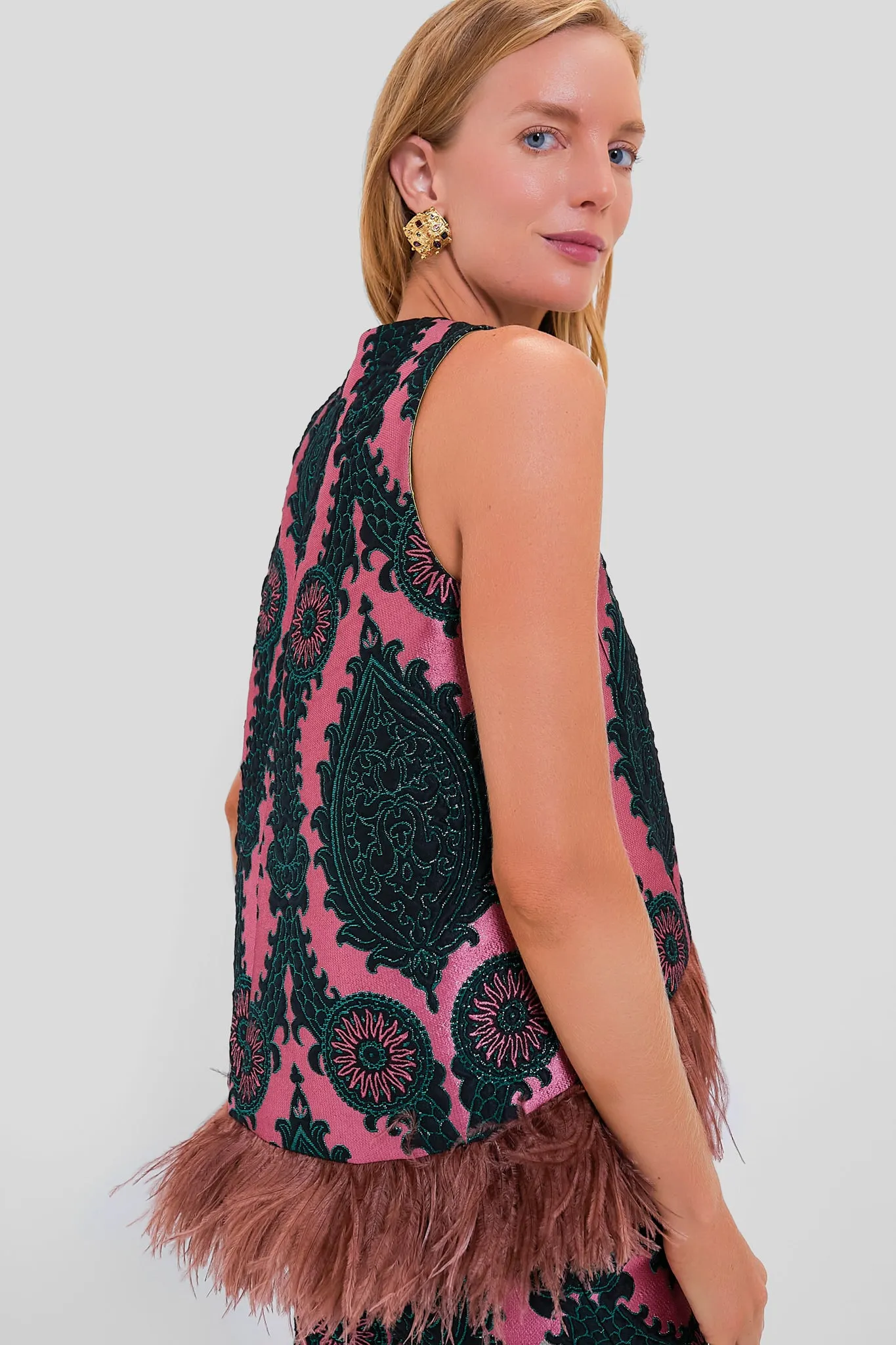 Oltrarno La Scala Top with Feathers sold by Tuckernuck product image thumbnail 4