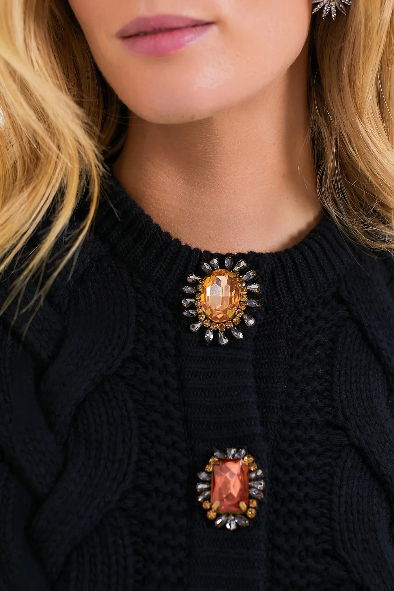 Black Portrait Cardigan sold by Tuckernuck product image thumbnail 5