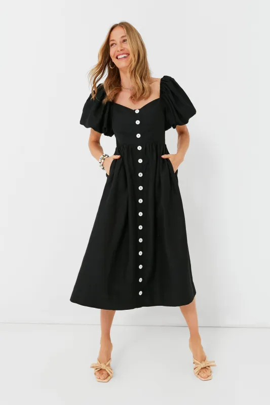 Black Alexis Midi Dress sold by Tuckernuck