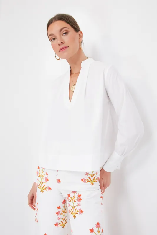 White Freya Blouse made by Tuckernuck