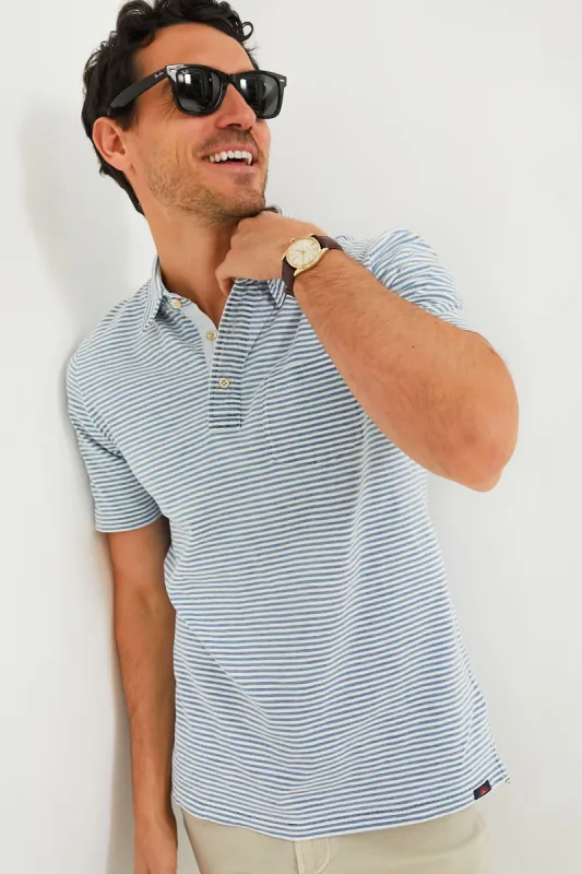 Salt Wash Indigo Polo sold by Tuckernuck
